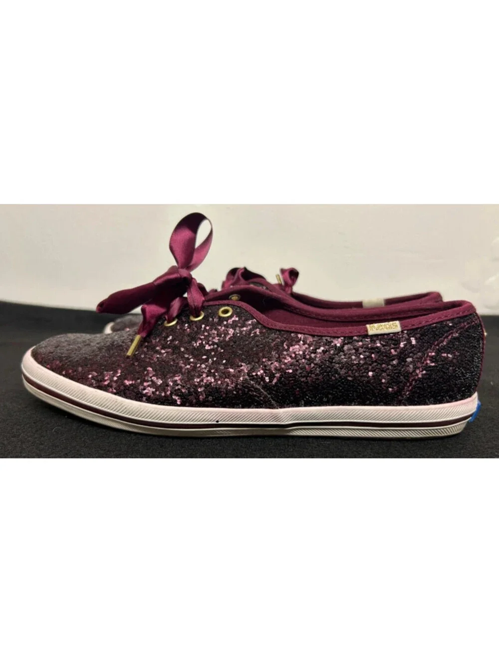 Keds Kate Spade Glitter Deep Cherry shoes size 8